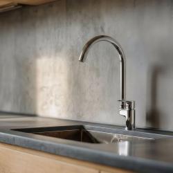 Aquanello Casa Torneira de cozinha cromada com alavanca superior CR-1202-CS