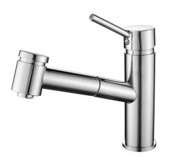 Aquanello Voss Torneira de cozinha cromada com bico extraível e função de pulverização CR-7200-VS