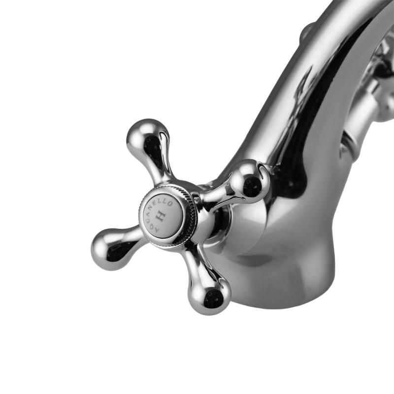 Aquanello Heritage Ascot Torneira clássica nostálgica para lavatório cromada CR-4101-HA