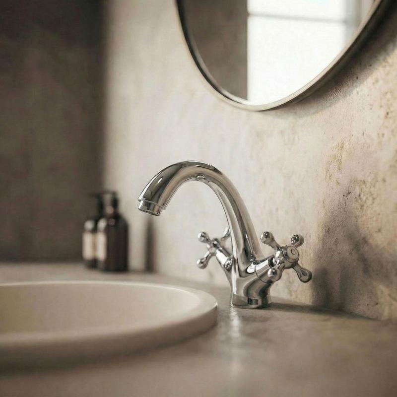 Aquanello Heritage Ascot Torneira clássica nostálgica para lavatório cromada CR-4101-HA