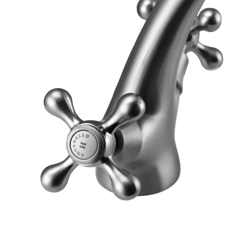 Aquanello Heritage Ascot Classic Nostalgic Stainless Steel Washbasin Mixer Tap NB-4101-HA