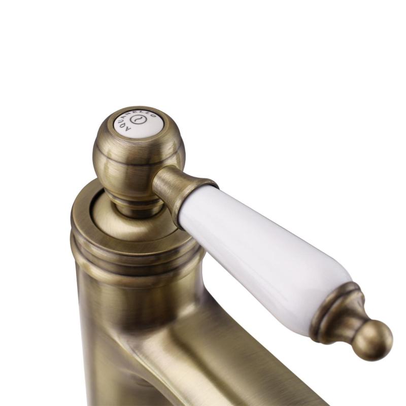 Aquanello Heritage Manor Torneira clássica nostálgica para lavatório em bronze BN-1001-HM