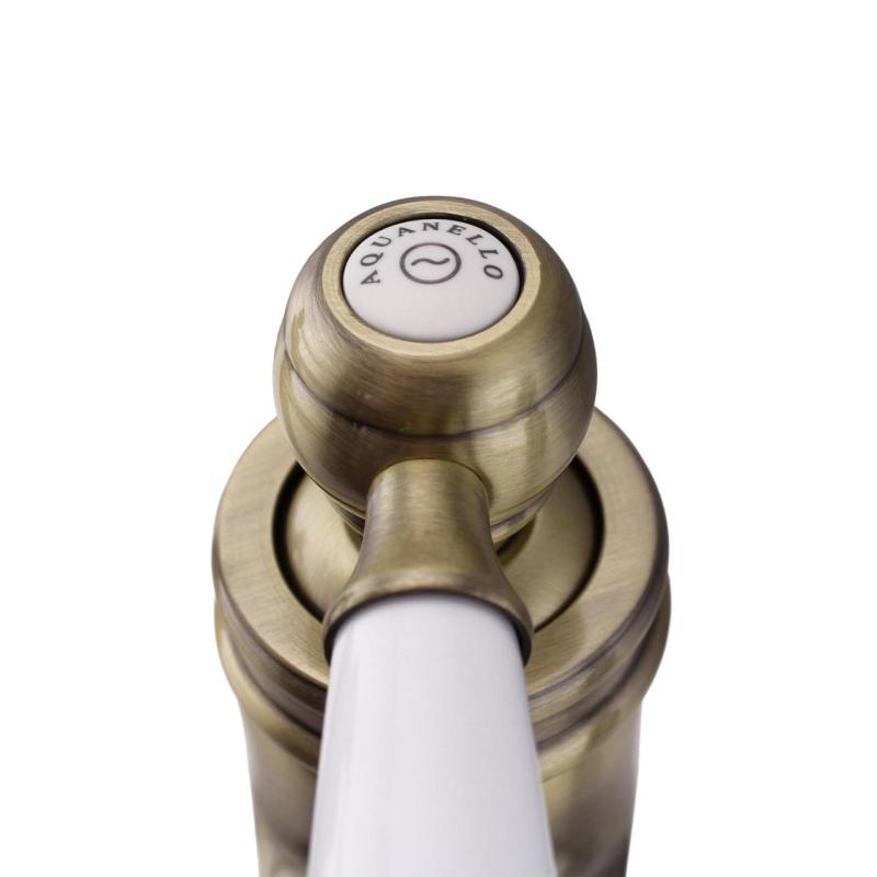 Aquanello Heritage Manor Torneira clássica nostálgica para lavatório em bronze BN-1001-HM
