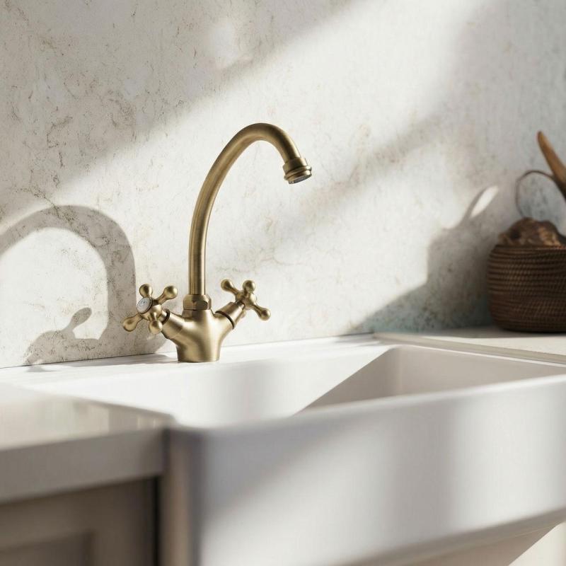 Aquanello Heritage Ascot Torneira de cozinha clássica nostálgica em bronze BN-4004-HA