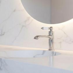 Aquanello Heritage Manor Torneira clássica nostálgica para lavatório cromada CR-1001-HM