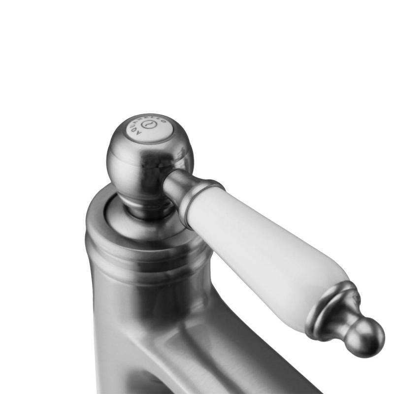 Aquanello Heritage Manor Torneira clássica nostálgica para lavatório em aço inoxidável NB-1001-HM