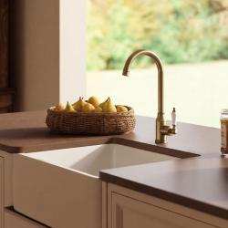 Aquanello Heritage Manor Torneira de cozinha clássica e nostálgica em bronze BN-9001-HM