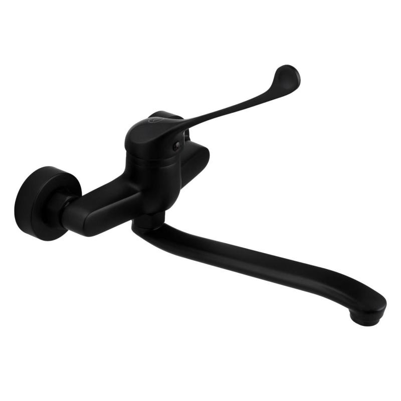 Aquanello Medic Torneira de cozinha com alavanca longa preta BL-1005-MD