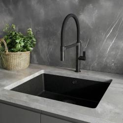 Ausmann Alira Torneira de cozinha preta com bico flexível 1208972565