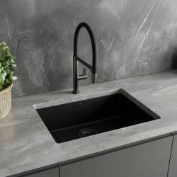 Ausmann Alira Torneira de cozinha em metal escuro com bico flexível 1208972567