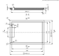 Pure.Sink Exclusivo Tábua de cortar de madeira Bamboo 42x30 cm para colocar na pia PEXCB40-24