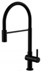 Aquanello Gastro Torneira de cozinha com bico flexível, preta BL-4400-GT