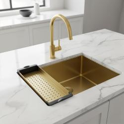 Pure.Sink Bandeja de apoio Prestige para lava-loiça Dourada  PPGCL40-60