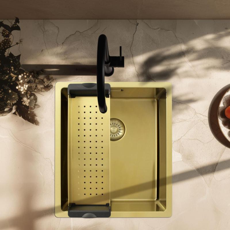 Pure.Sink Bandeja de apoio Prestige para lava-loiça Dourada  PPGCL40-60
