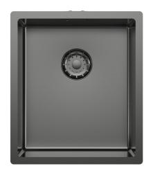 Pure.Sink Comfort Pia em PVD Gun Metal, 34 x 40 cm, para encastrar, montagem à face e montagem sobre bancada PCM3440-61