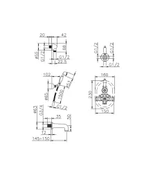 Huber Croisette Conjunto Embutido para Misturador de Banho Cromado 915.CS01H.CR