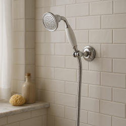 Huber Victorian ducha manual com gancho cromado 63.03H.CR