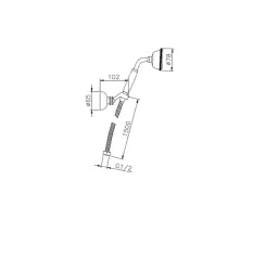 Huber Victorian ducha manual com gancho cromado 63.03H.CR