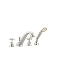Cisal Arcana Torneira de Banho de Cerâmica 4 furos Montagem na Borda da Banheira 3/4" Cromado AC00026421