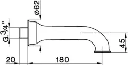 Cisal Arcana Torneira Cerâmica Bica Cromada 180mm R00024121